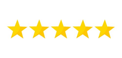 Five stars rating icon. Vector illustration